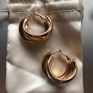 18k Gold Plated Hoop Earrings